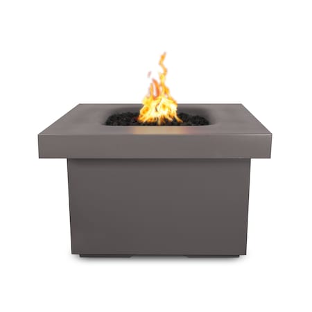 The Outdoor Plus 36 Square Ramona Fire Table, GFRC Concrete, Chestnut, Low Voltage Electronic Ignition, Natural Gas OPT-RMNSQ36E12V-CST-NG